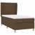 Vidaxl Box spring postelja z vzmetnico temno rjava 100x200 cm blago
