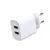 XO TelForceOne XO CE02C omrežni polnilec, 2x USB, 2.1A, bela