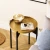 Hanah Home Klub sto Shb 44x57x44cm Crno-Zlatni
