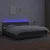 Krevet box spring s madracem LED sivi 200x200cm od umjetne kože