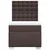 Vidaxl Box spring postelja z vzmetnico temno rjava 90x200 cm blago
