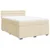 Vidaxl Box spring postelja z vzmetnico krem 140x190 cm blago