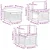 Set vanjskih sofa 6 pcs Bijela i bež Poliester