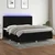 Vidaxl Box spring postelja z vzmetnico LED črna 200x200 cm blago