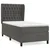 Vidaxl Box spring postelja z vzmetnico temno siva 90x200 cm žamet