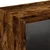 Regal za knjige s vratima boja hrasta 204 x 37 x 75 cm drveni
