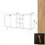 Hanah Home Komoda VEIT 140x40x89cm Hrast-Crna