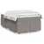 Vidaxl Box spring postelja z vzmetnico taupe 120x200 cm blago