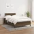 Vidaxl Box spring postelja z vzmetnico temno rjava 120x190 cm blago