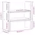 Organizator za stol podesivi bijeli 40 x 17 x 41 cm drveni
