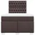 Vidaxl Box spring postelja z vzmetnico temno rjava 120x190 cm blago