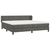 vidaXL Box spring postelja z vzmetnico temno siva 200x200 cm žamet