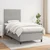 Vidaxl Box spring postelja z vzmetnico svetlo siva 90x190 cm blago