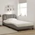 Vidaxl Postelja z vzmetnico Hvar taupe 100x200 cm blago