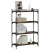 Regal za knjige s 4 razine boja hrasta 80 x 30 x 120 cm drveni