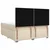 vidaXL Postelja boxspring z vzmetnico Krem 140 x 200 cm Blago