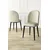 Hanah Home set trpezarijskih stolica Aste 6 kom, krem tkanina Babyface, crne metalne noge