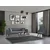 Atelier del Sofa Trosed na razvlačenje Cofi 90x80x222cm Svetlosivi