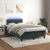 Vidaxl Box spring postelja z vzmetnico LED tem. zelena 120x200cm žamet