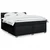 Vidaxl Box spring postelja z vzmetnico črna 180x200 cm blago