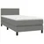Vidaxl Box spring postelja z vzmetnico LED temno siva 90x200 cm blago