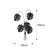Wallity Zidna dekoracija Monstera, 60x100x12 cm, Crna