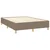 Vidaxl Box spring postelja z vzmetnico LED taupe 140x190 cm blago