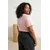 Trendyol Curve Ženska majica Tbbss24Bf00036, Roze