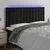 Vidaxl LED posteljno vzglavje črno 180x5x118/128 cm žamet