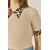 Bianco Lucci Ženska bluza na kratke rukave 2470 60284047, Polo neck, Bež
