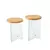 HANAH HOME Set stolova Serenity 2 Oak Transparent