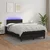Vidaxl Box spring postelja z vzmetnico LED črna 120x190 cm um. usnje