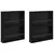 Polica za časopise s policom 2 pcs Crni hrast 60 x 12 x 70 cm