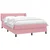 Vidaxl Box spring postelja z vzmetnico roza 140x210 cm žamet