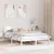 vidaXL posteljni okvir s hrbtom Bela 150x200 cm Trden borov les