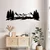 WallXpert metalni zidni ukras DCV-1009-MT, planine i šuma četinara, 60 x 20 cm, crni