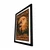 WallXpert uramljena slika 3752HALCT-010, retro Halloween poster sa ukletom kućom i punim mesecom, 37 x 52 cm, crni ram