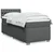 vidaXL Box spring postelja z vzmetnico temno siva 90x200 cm blago