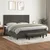 vidaXL Box spring postelja z vzmetnico temno siva 200x200 cm žamet