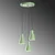 Opviq Luster Konikkem-6357-3, 75-114cm, 40 cm, 3xE27, Zeleni