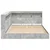 Krevet s policama Beton siva 140 x 200 cm Konstruirano drvo