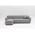 Atelier del Sofa Ugaona garnitura Eddy 162x273cm, Svetlosiva