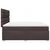 Vidaxl Box spring postelja z vzmetnico temno rjav 200x200 cm blago