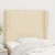 Vidaxl Vzglavje z ušesi krem 93x23x118/128 cm blago