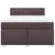 Vidaxl Box spring postelja z vzmetnico temno rjava 140x200 cm blago