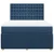 Vidaxl Box spring postelja z vzmetnico modra 160x200 cm blago