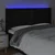 Vidaxl vidaXL Vzglavje postelje z LED diodo črno 203x16x118/128 cm blago
