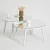 Hanah Home Set klub stolova Gusto, 2 komada, Beli