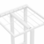 Stalak za cvijeće s 4 razine 43 x 22 x 76 cm bijeli metalni
