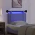 Vidaxl Viseče vzglavje postelje Z LED svetlobo Jeans modra Blago